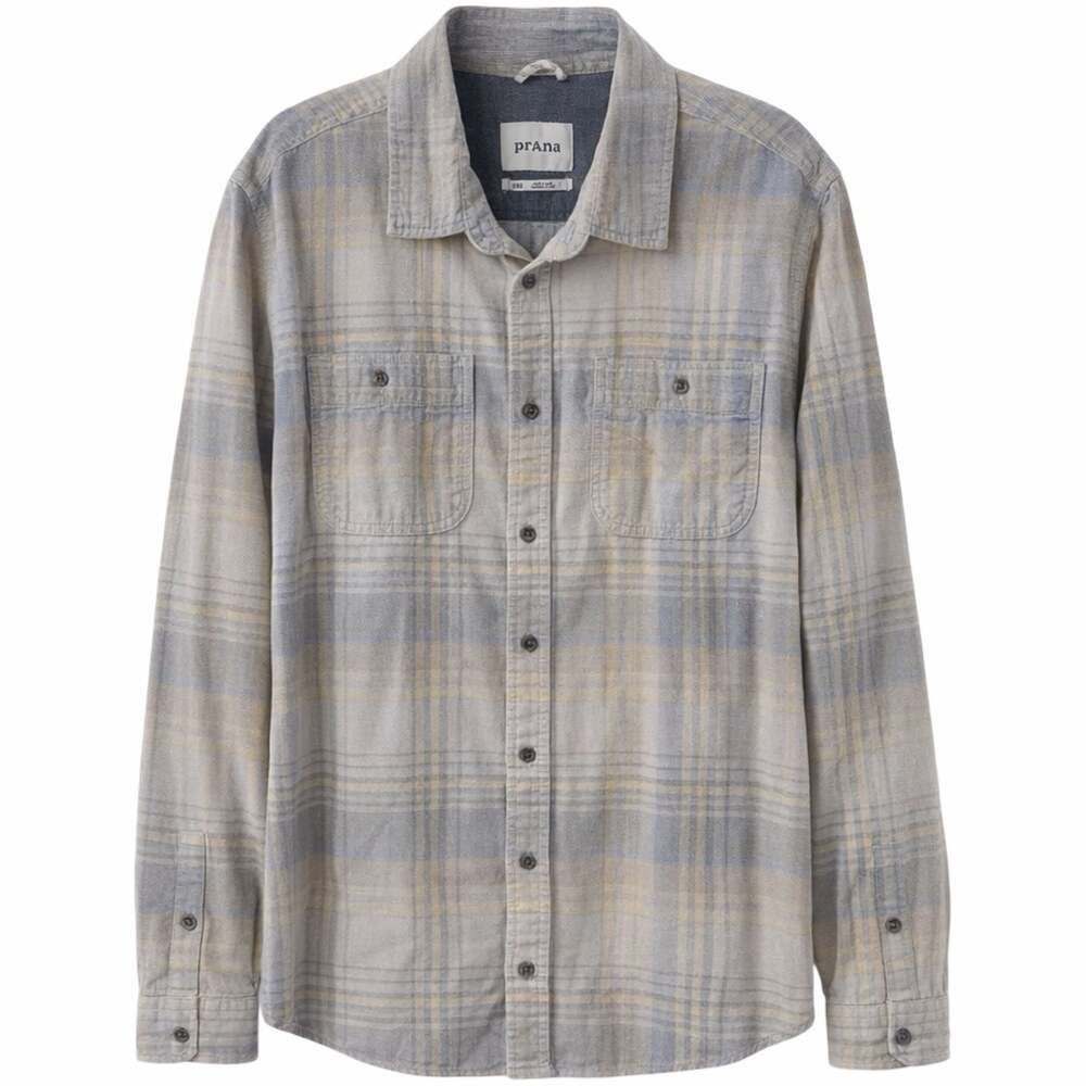 prAna Men's West Broadway Plaid Corduroy Long Sleeve Shirt large